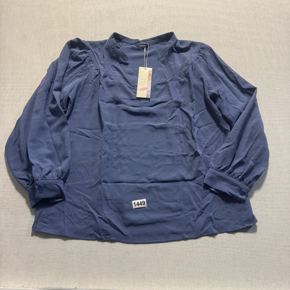 Dokotoo Vintage‎ Blouse Women Sz L Blue Brand New